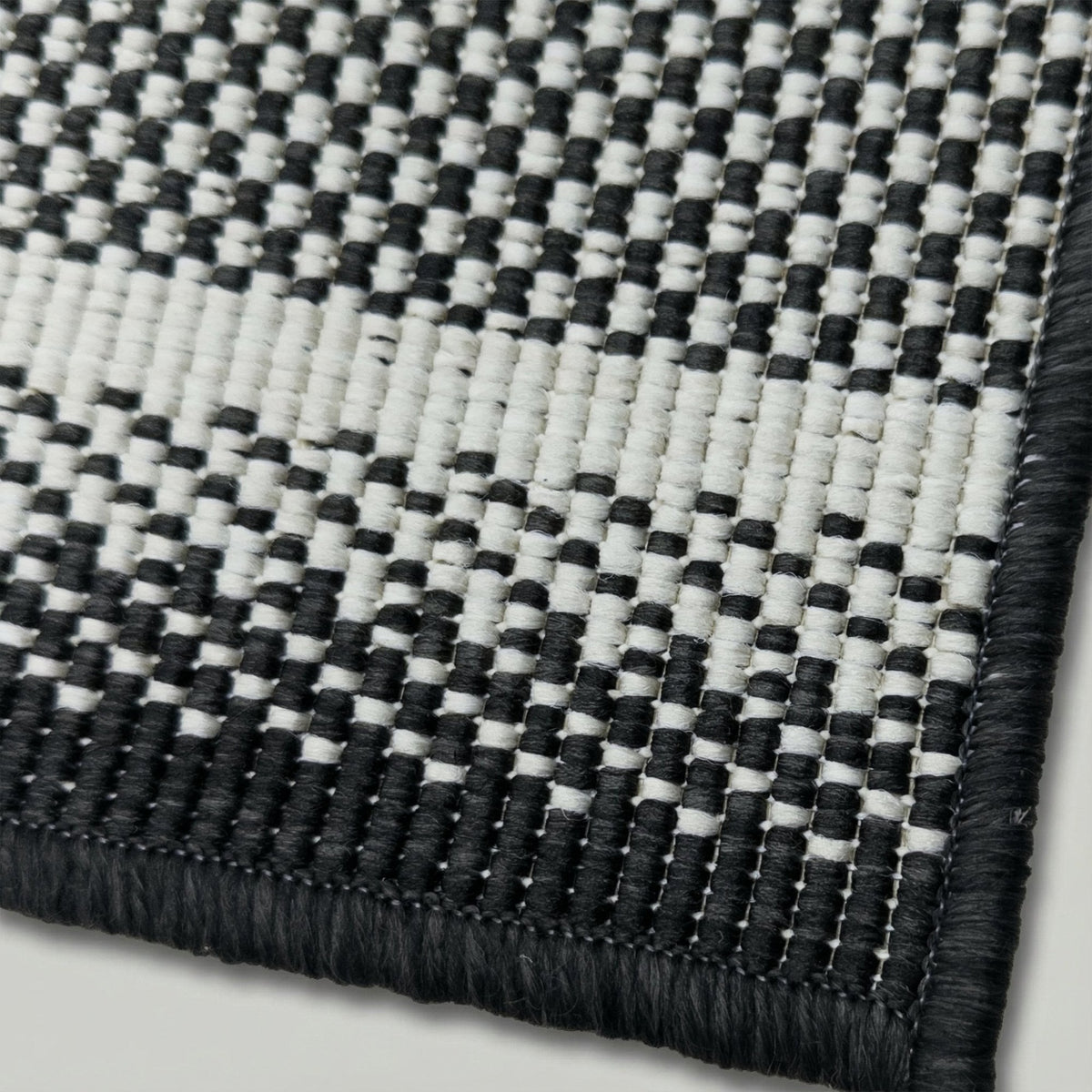 Geo Black Kitchen Runner