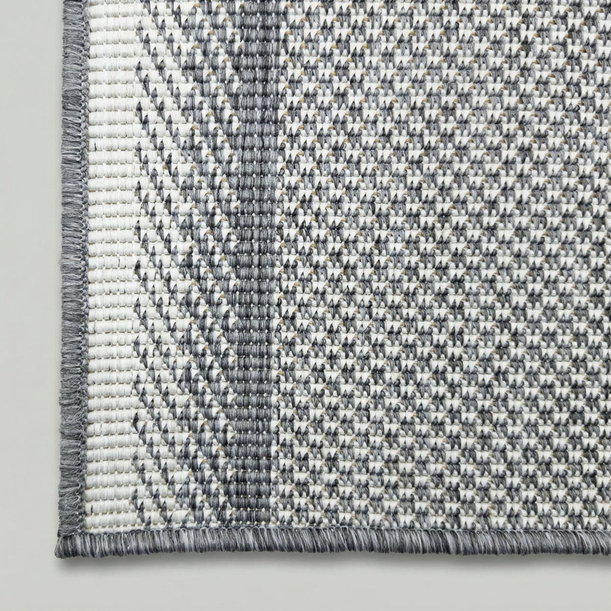 Geo Grey Kitchen Runner