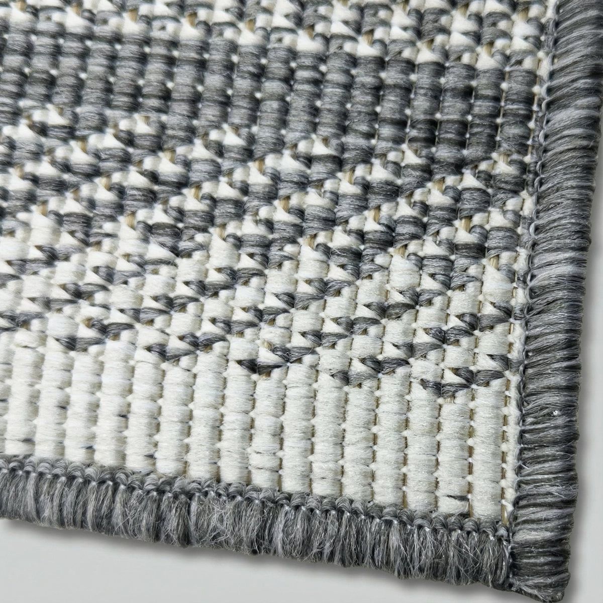 Geo Gray Kitchen Runner