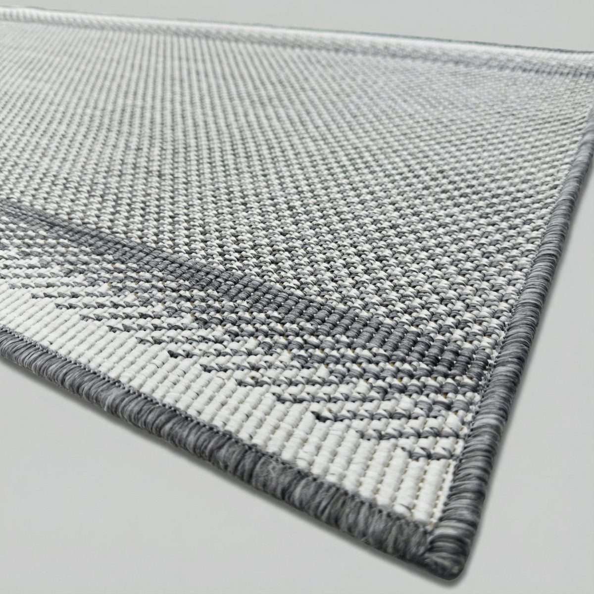 Geo Gray Kitchen Runner