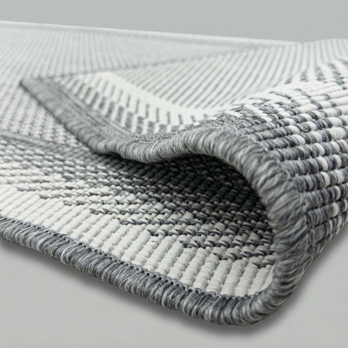 Geo Gray Kitchen Runner