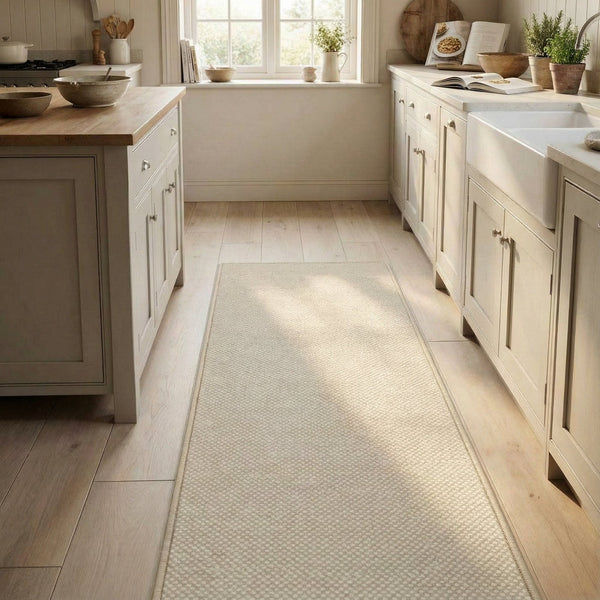 Hazy Beige Kitchen Runner