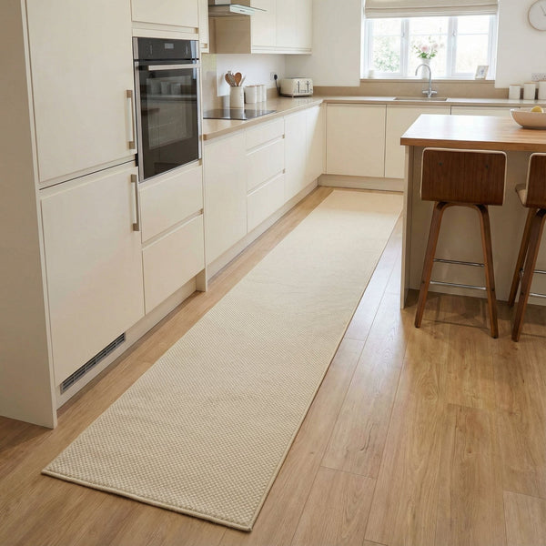 Hazy Beige Kitchen Runner