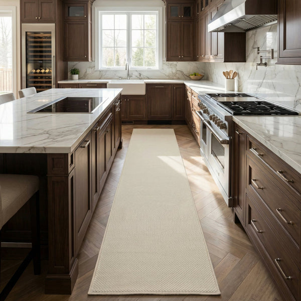 Hazy Beige Kitchen Runner