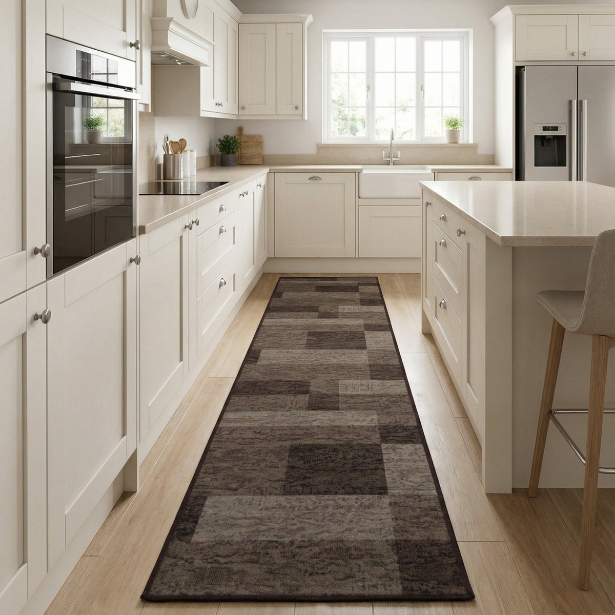 Icona Dark Brown Kitchen Carpet Runners