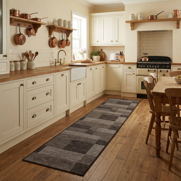 Icona Dark Brown Kitchen Carpet Runners