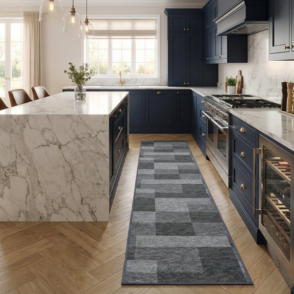 Icona Graphite Kitchen Carpet Runner