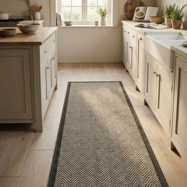 Illusion Brown A Kitchen Runner