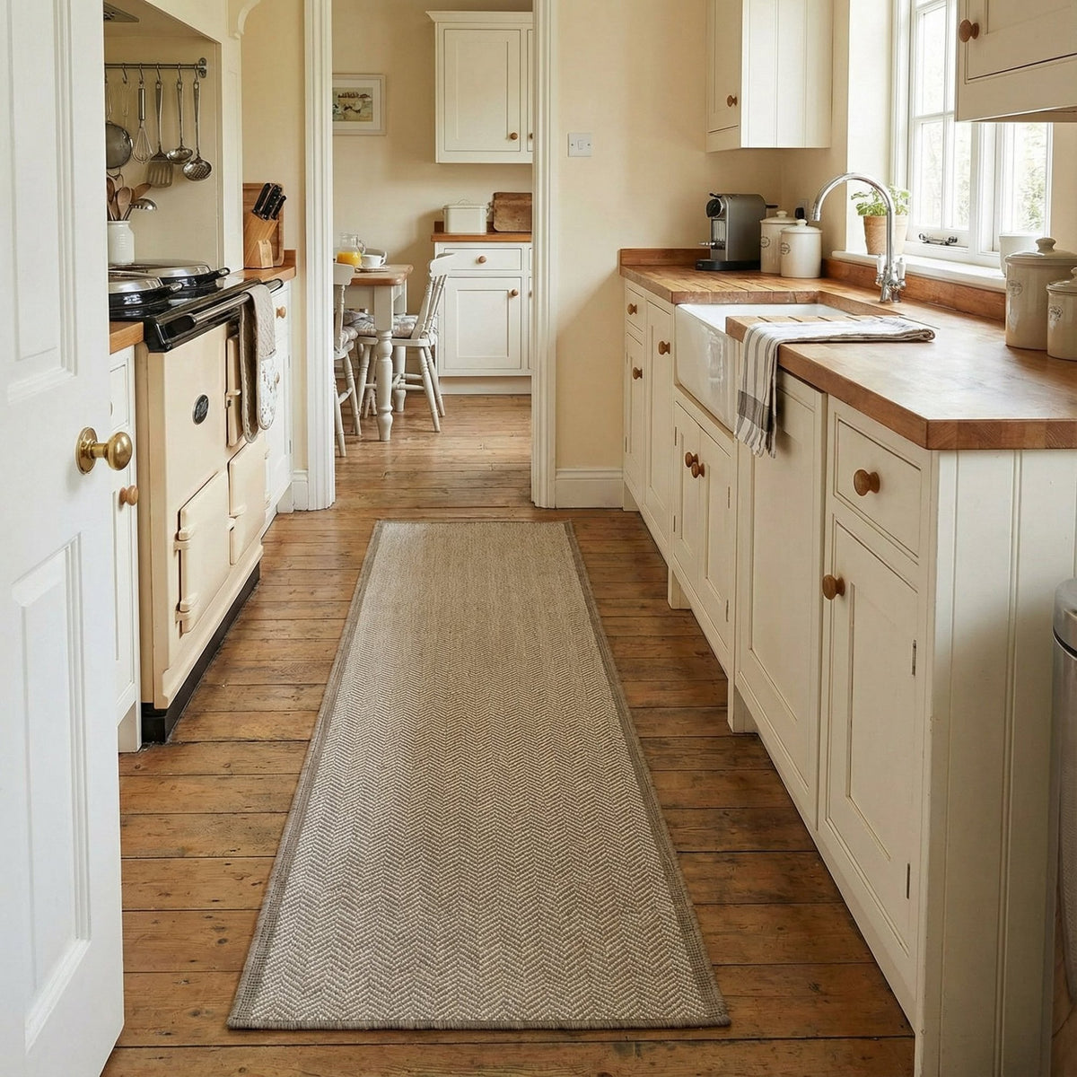 Illusion Brown A Kitchen Runner