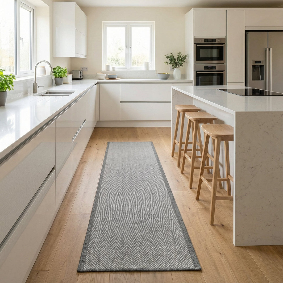 Illusion Grey A Kitchen Runner