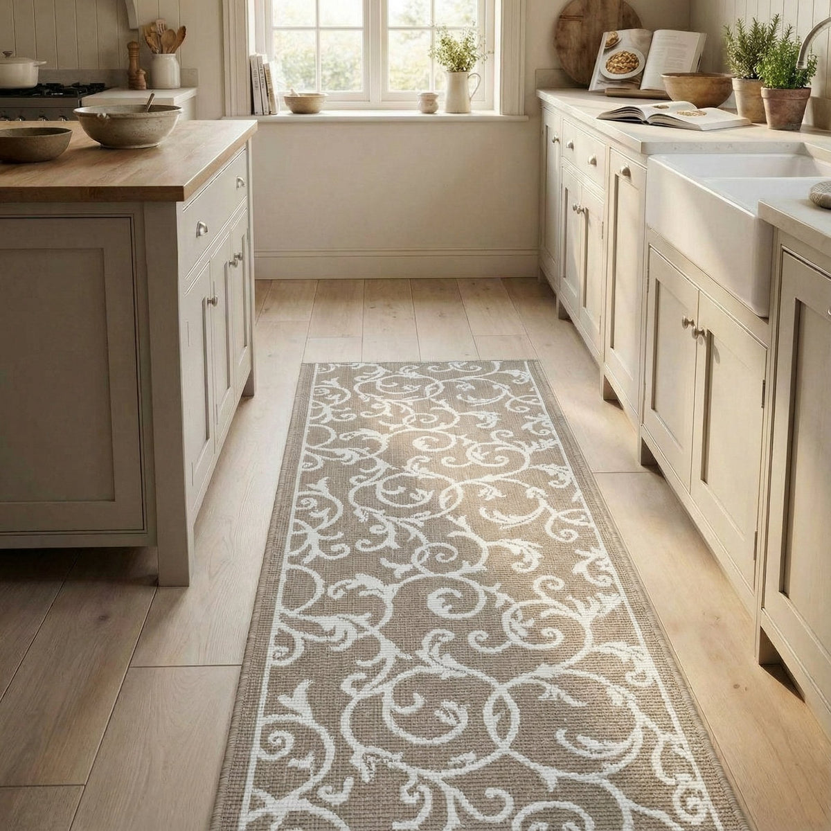Ivy Beige Kitchen Runner