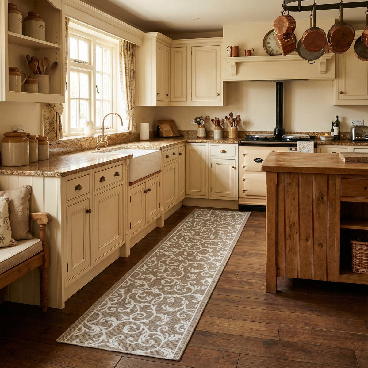 Ivy Beige Kitchen Runner