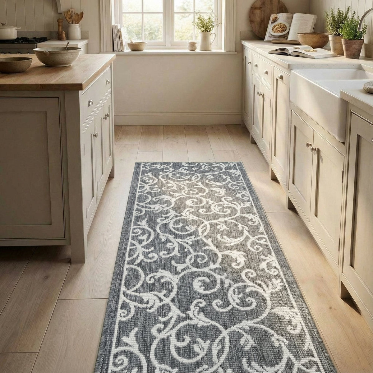 Ivy Grey Kitchen Runner