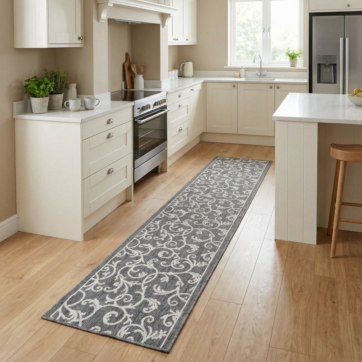 Ivy Grey Kitchen Runner
