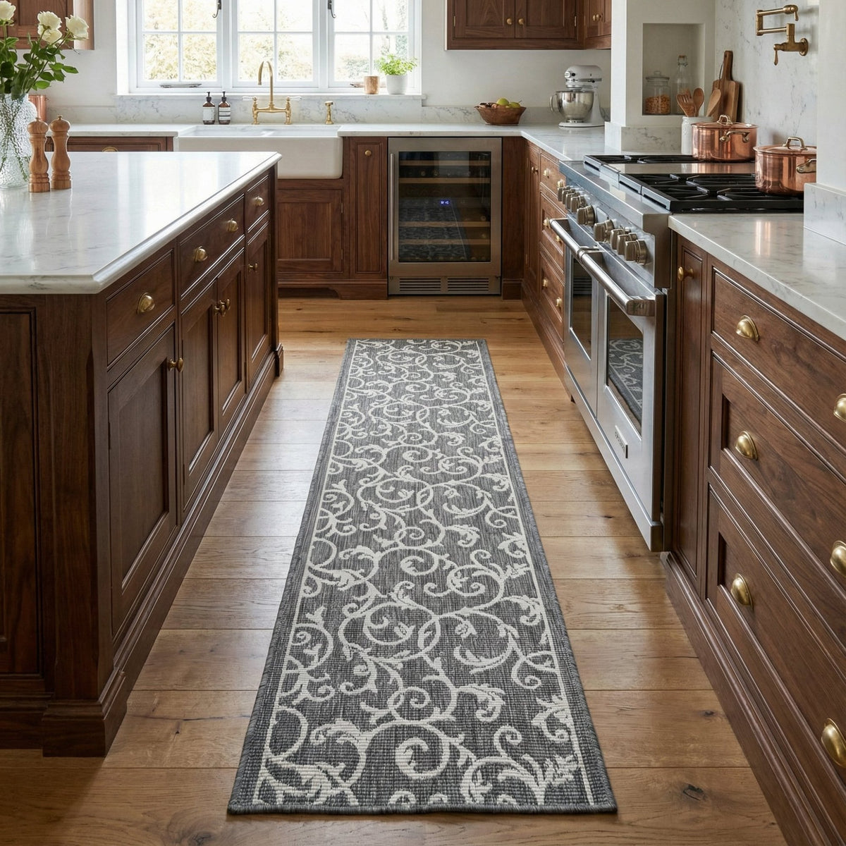 Ivy Grey Kitchen Runner