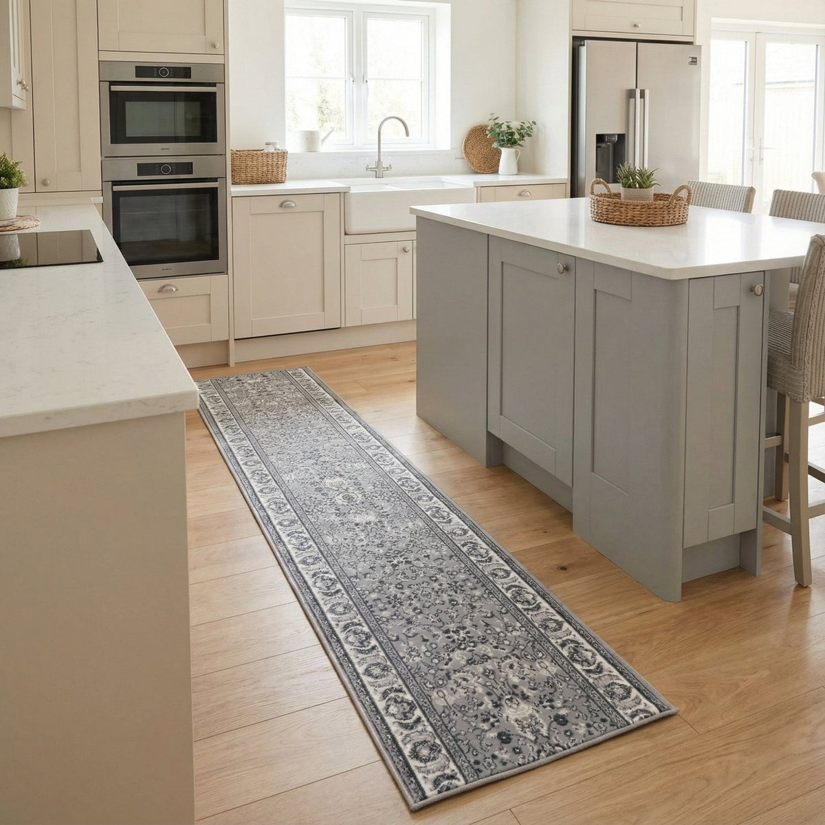 Kashan Grey Kitchen Runner