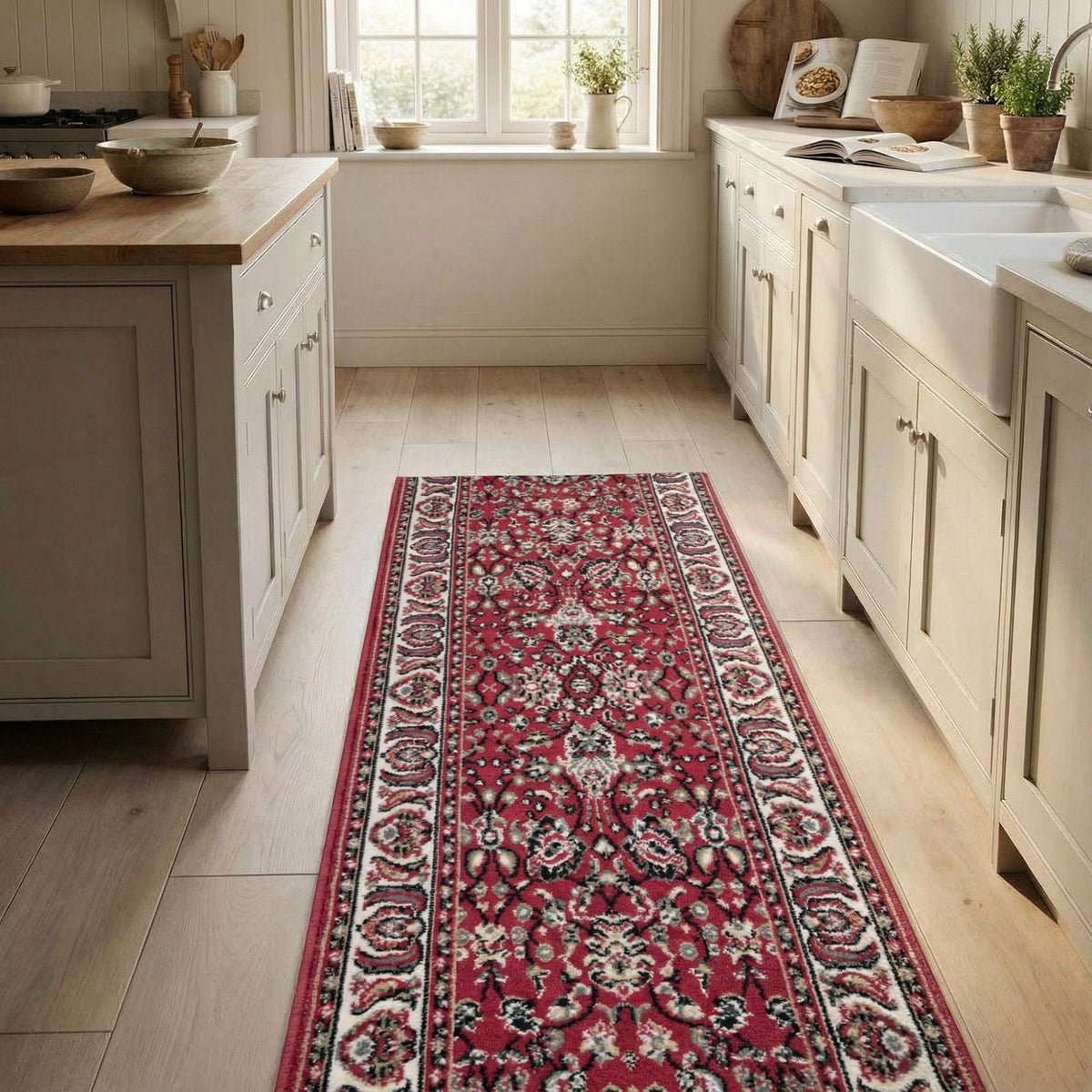 Kashan Red Kitchen Runner