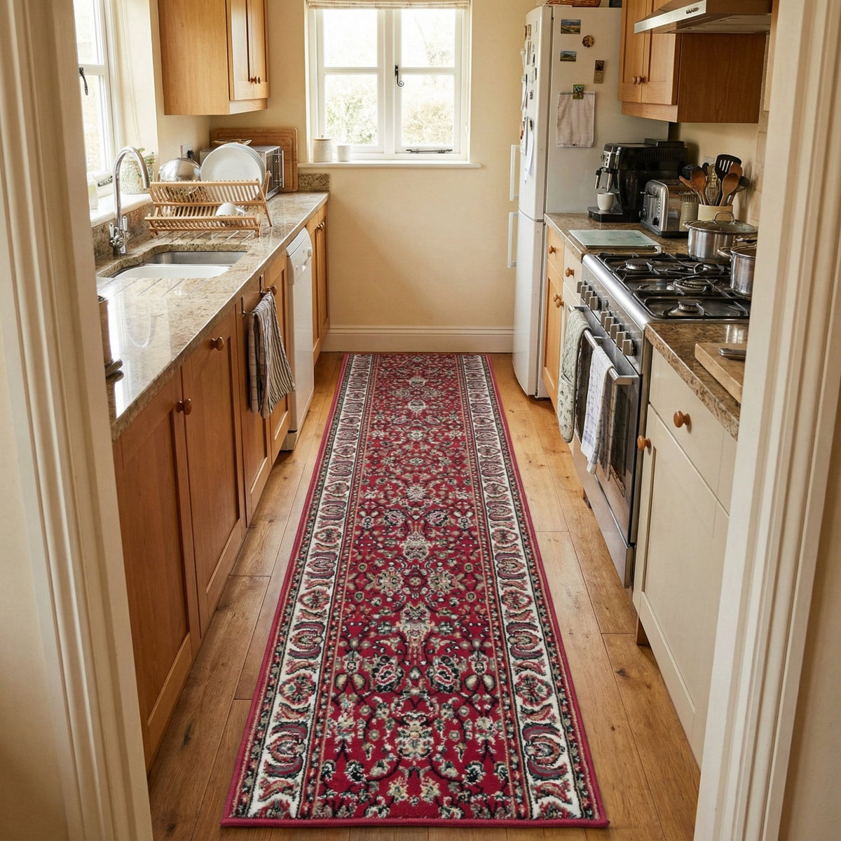 Kashan Red Kitchen Runner