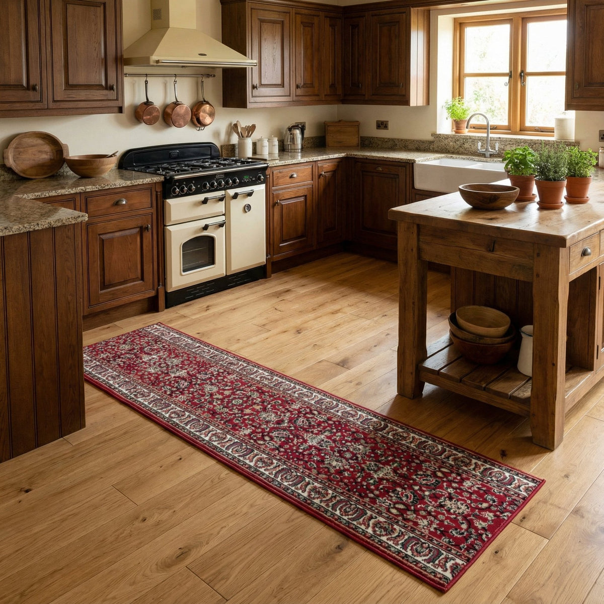 Kashan Red Kitchen Runner