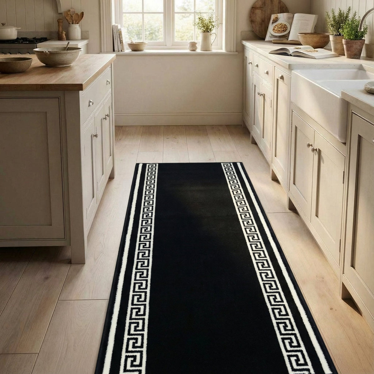 Key Black Kitchen Runner