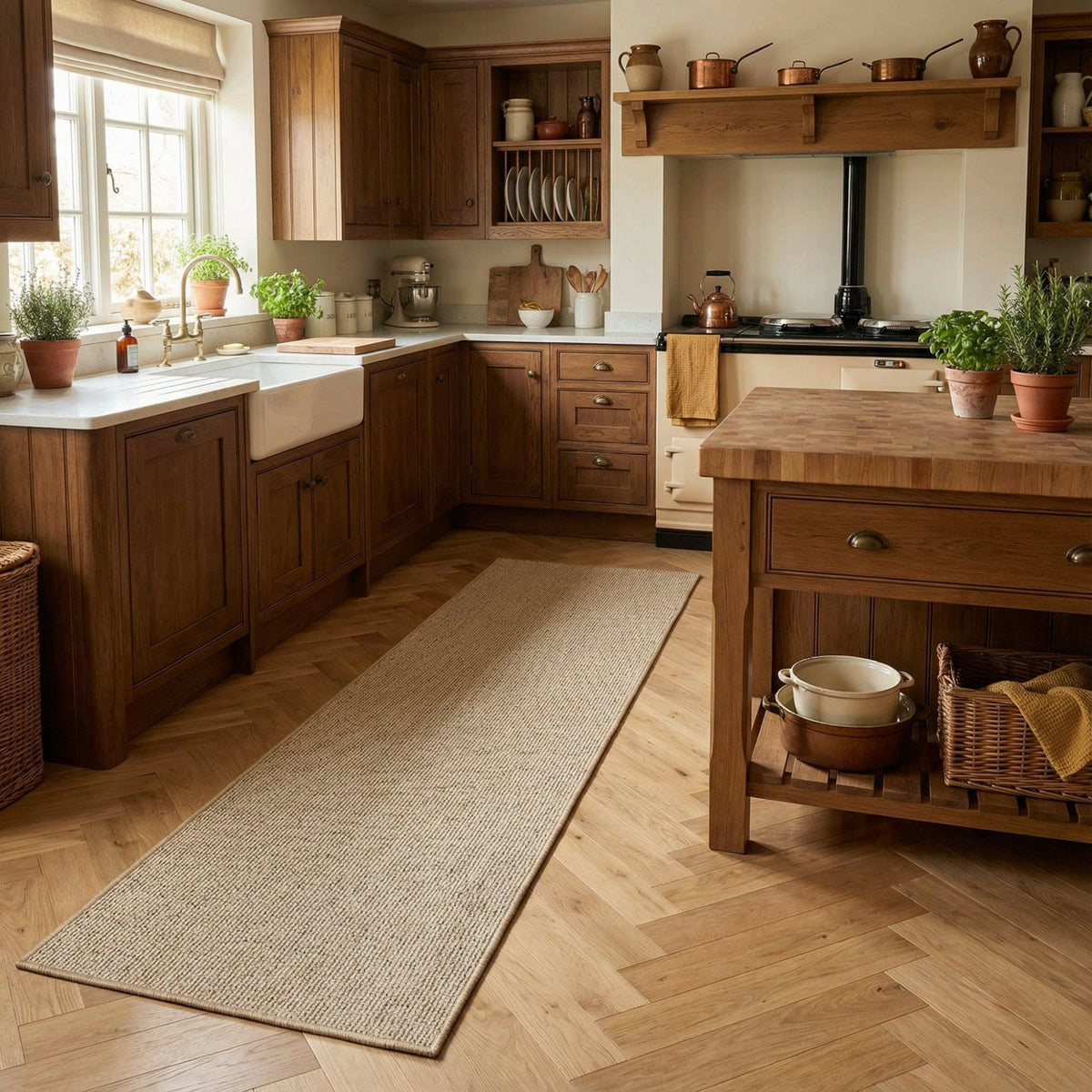 Country Linear Berber Kitchen Runner
