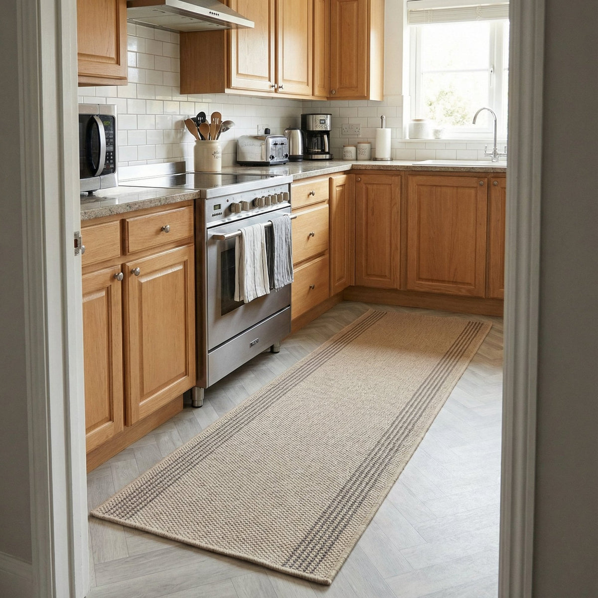Natura Beige Kitchen Runner