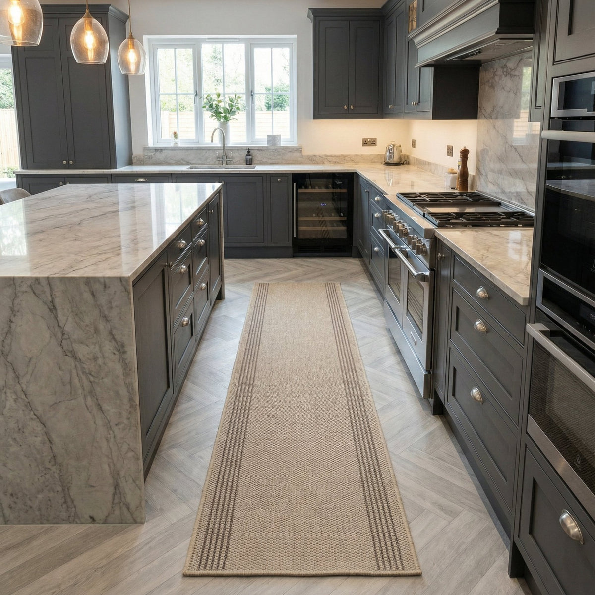 Natura Beige Kitchen Runner
