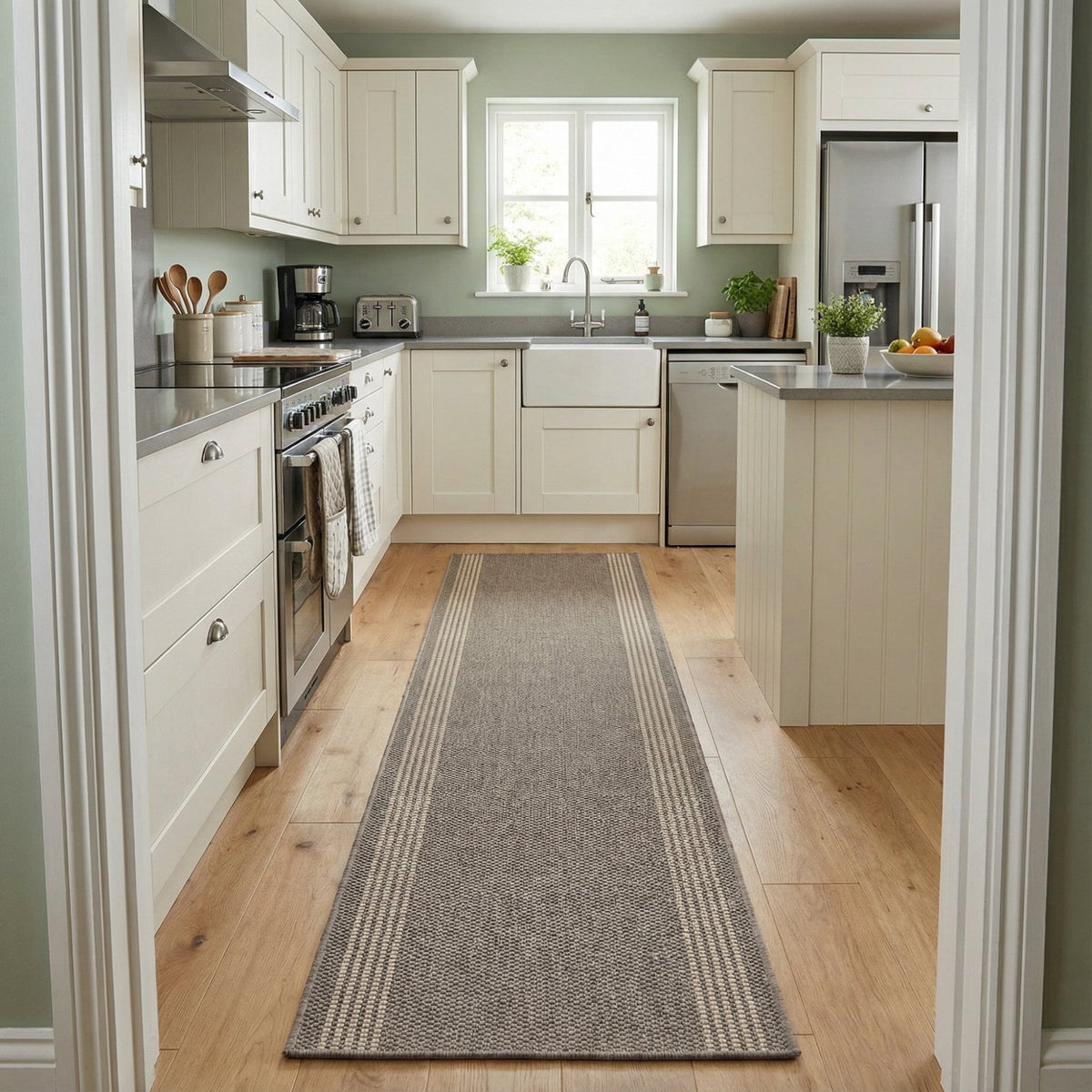 Natura Tweed Beige Kitchen Runner