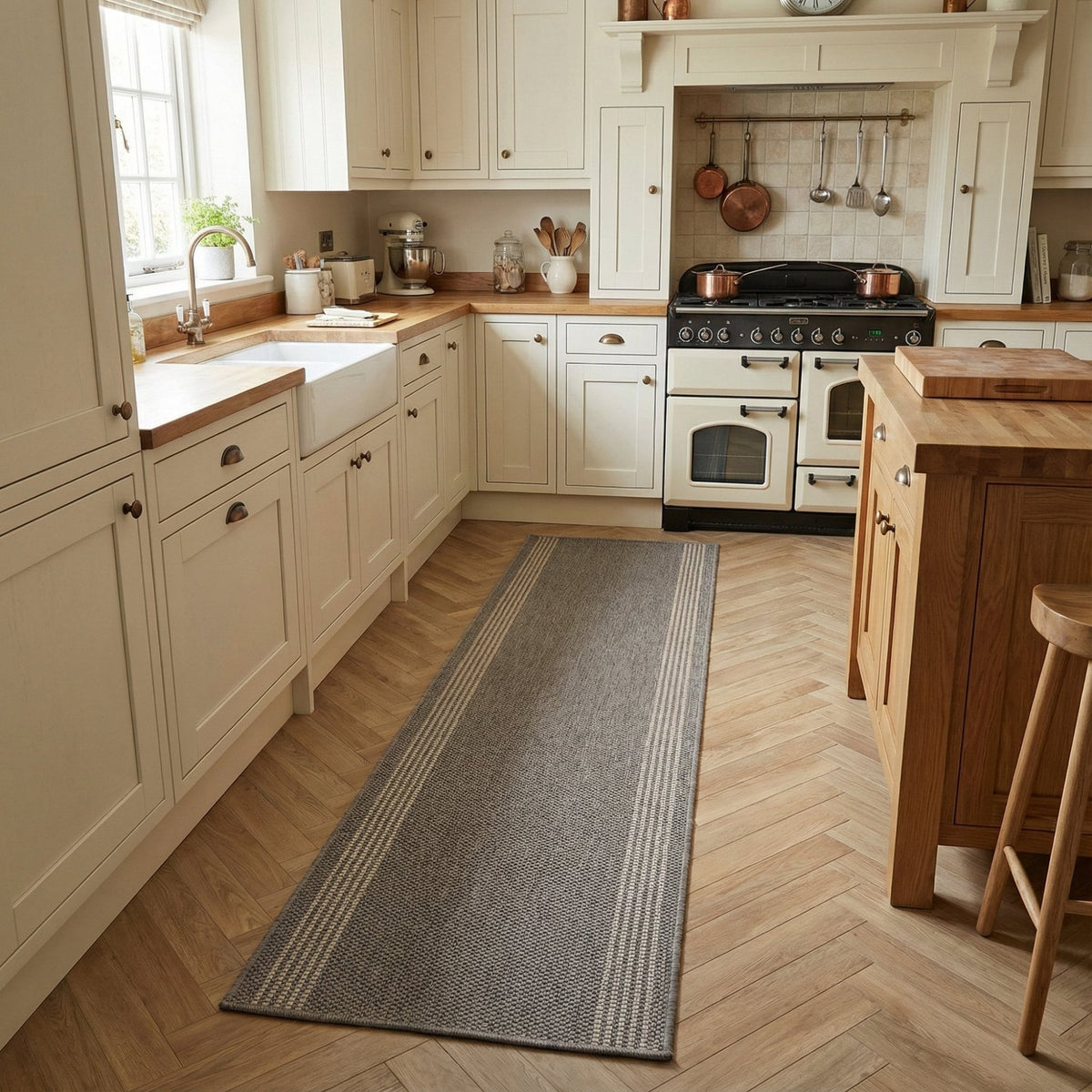 Natura Tweed Beige Kitchen Runner