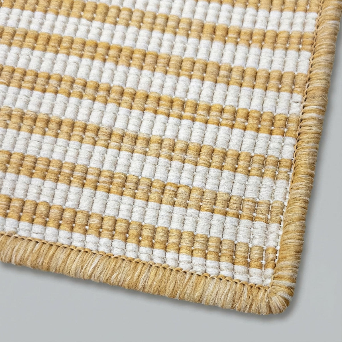 Pinstripe Ochre Kitchen Runner