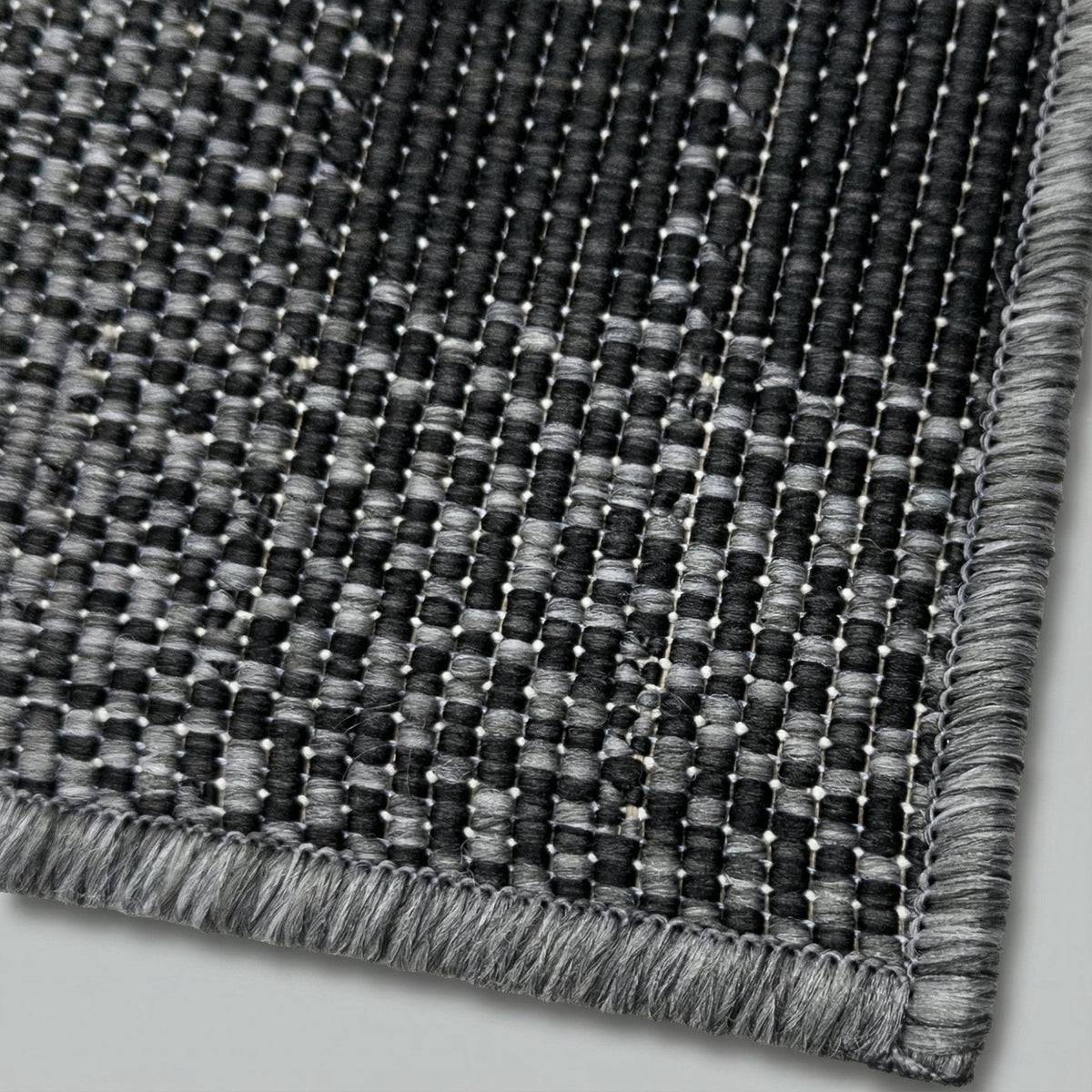 Plaid Black Kitchen Runner