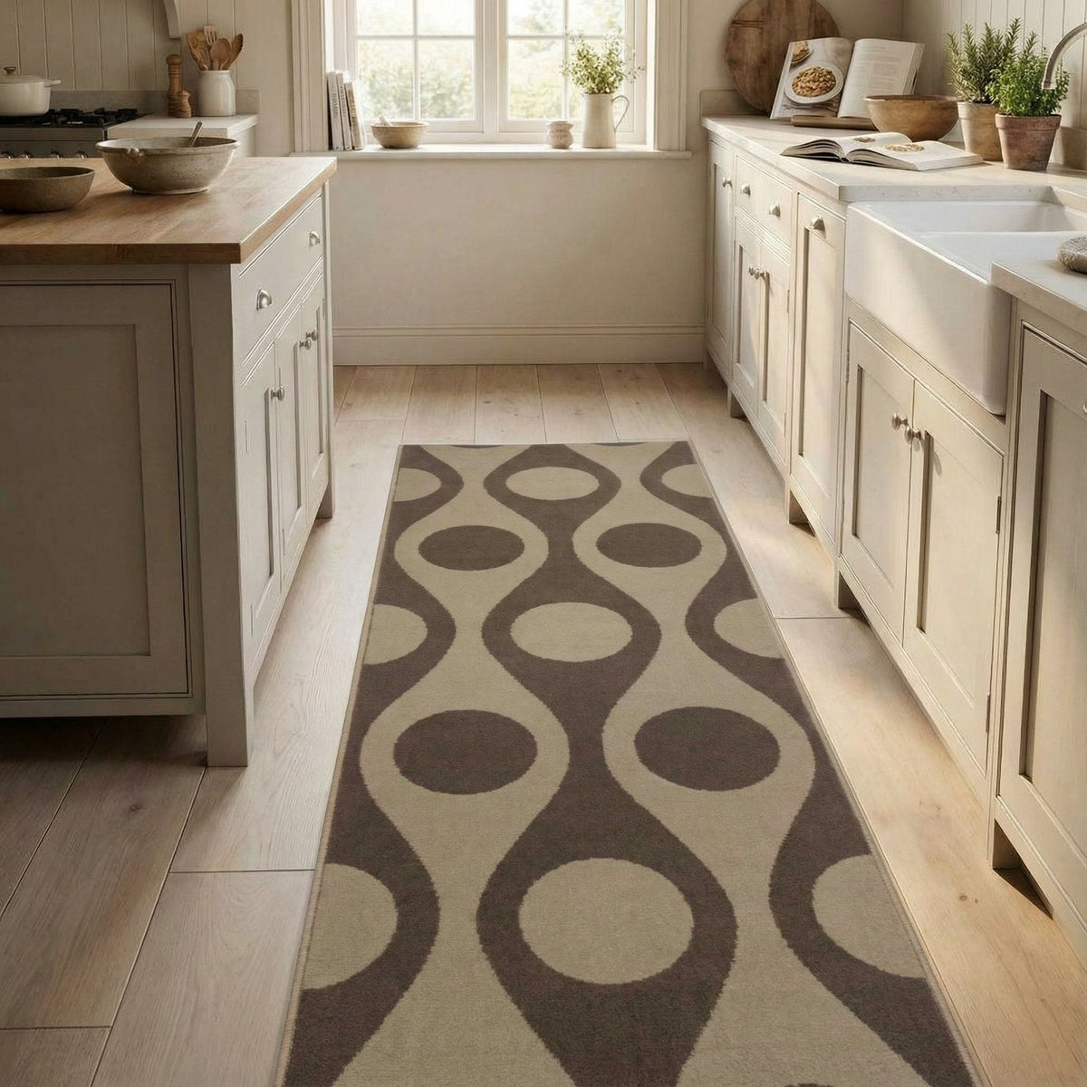 Pop Brown Kitchen Runner
