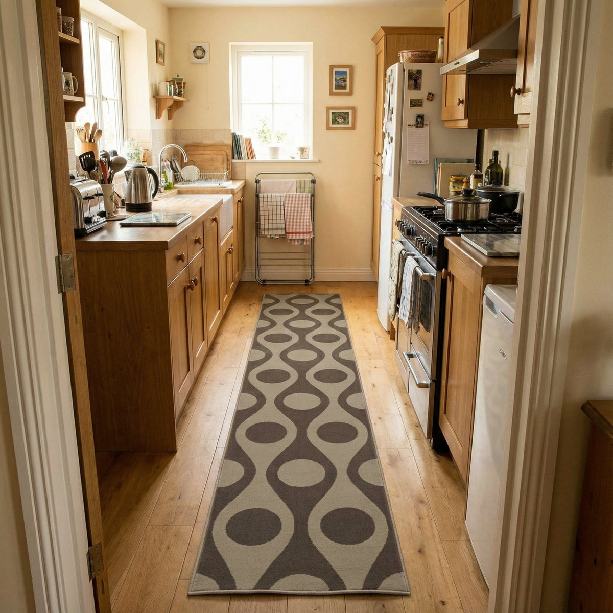 Pop Brown Kitchen Runner