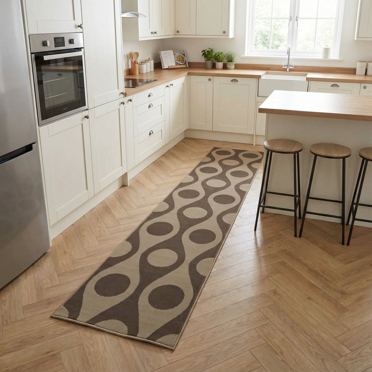 Pop Brown Kitchen Runner
