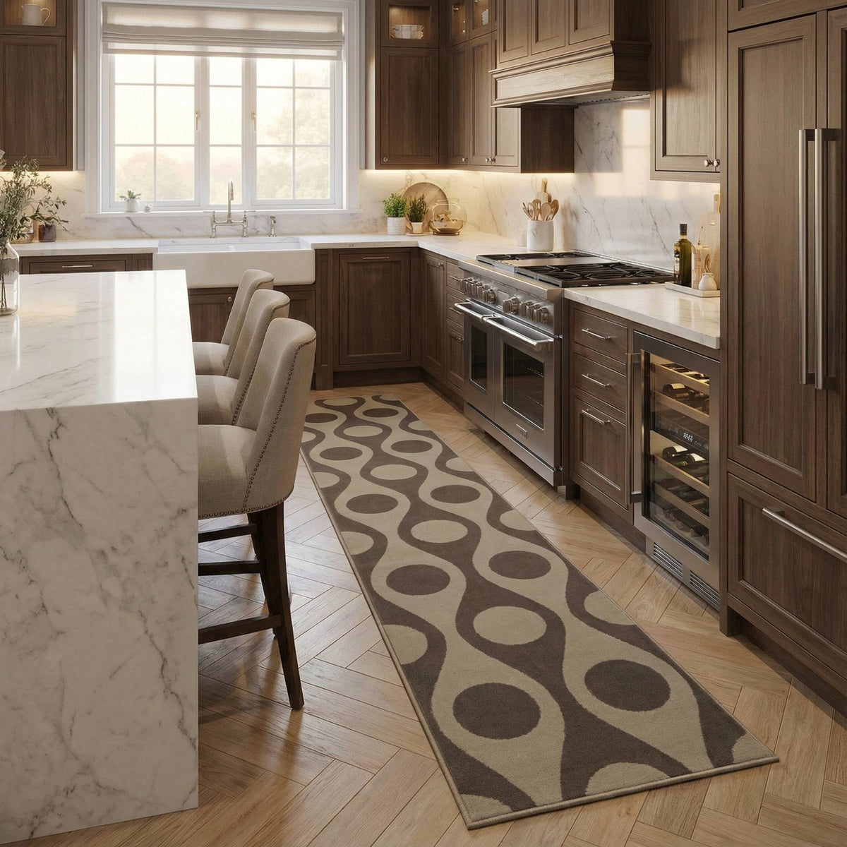Pop Brown Kitchen Runner