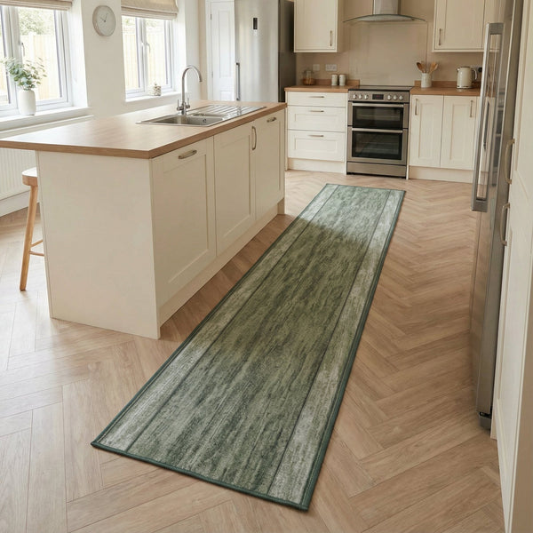 Rama Green Kitchen Carpet Runner