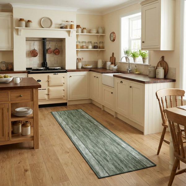 Rama Green Kitchen Carpet Runner