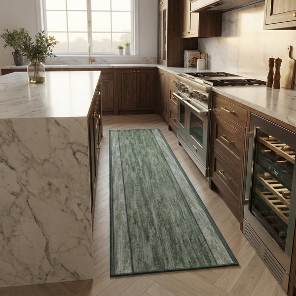 Rama Green Kitchen Carpet Runner