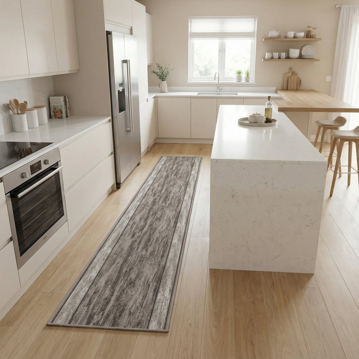Rama Light Brown Kitchen Carpet Runner