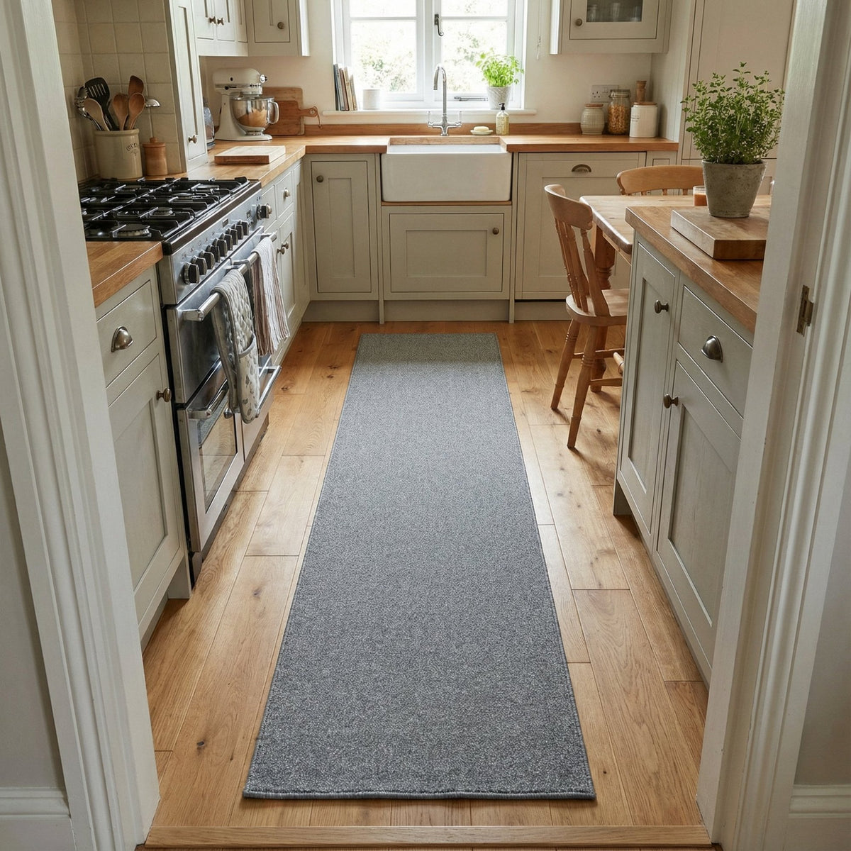 Rustique Ultra Misty Grey Kitchen Runner