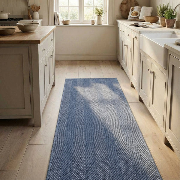 Stripes Blue Kitchen Runner