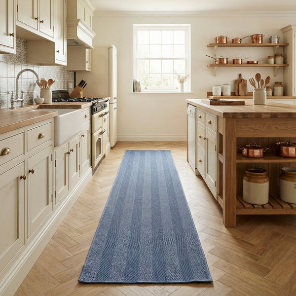 Stripes Blue Kitchen Runner
