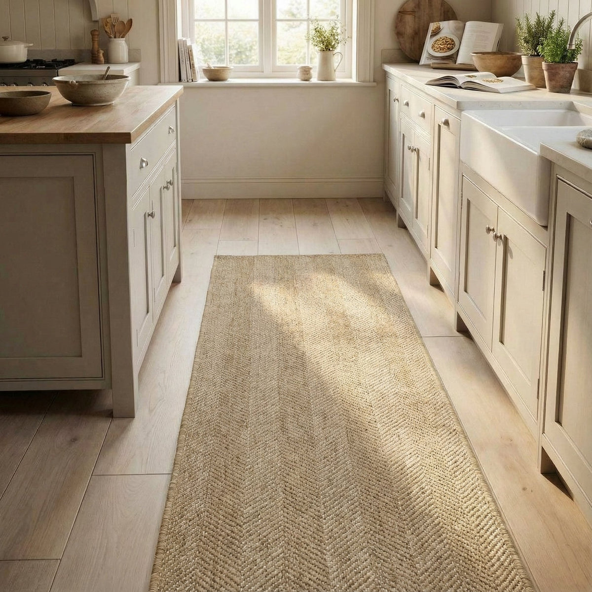 Stripes Brown Kitchen Runner