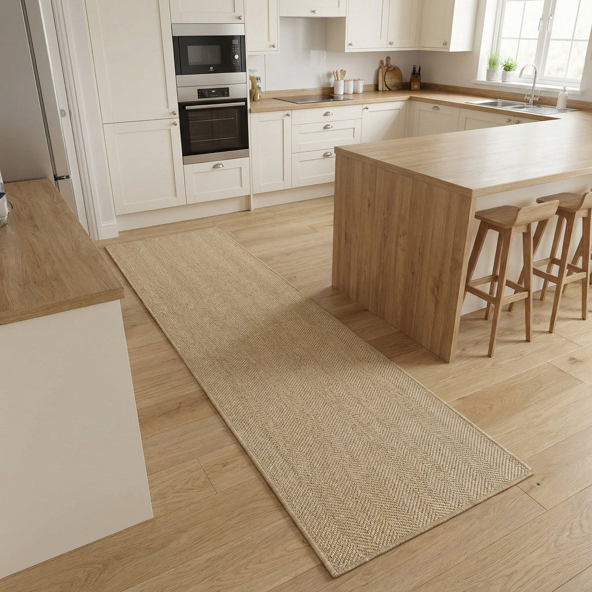 Stripes Brown Kitchen Runner