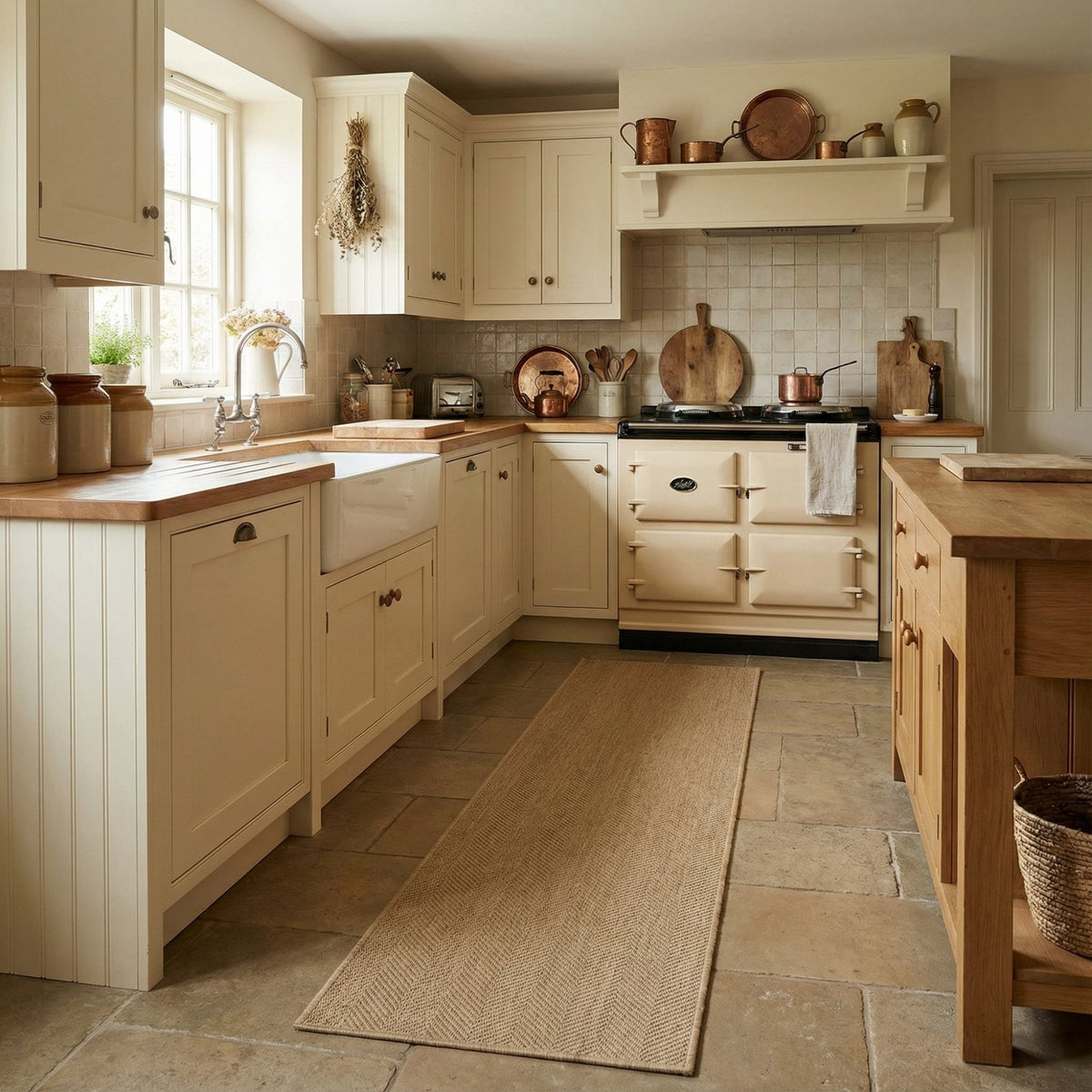 Stripes Brown Kitchen Runner