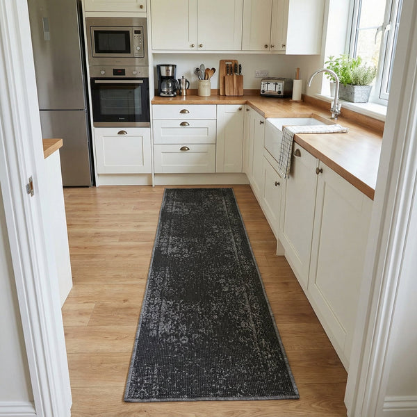 Tapestry Black Kitchen Runner