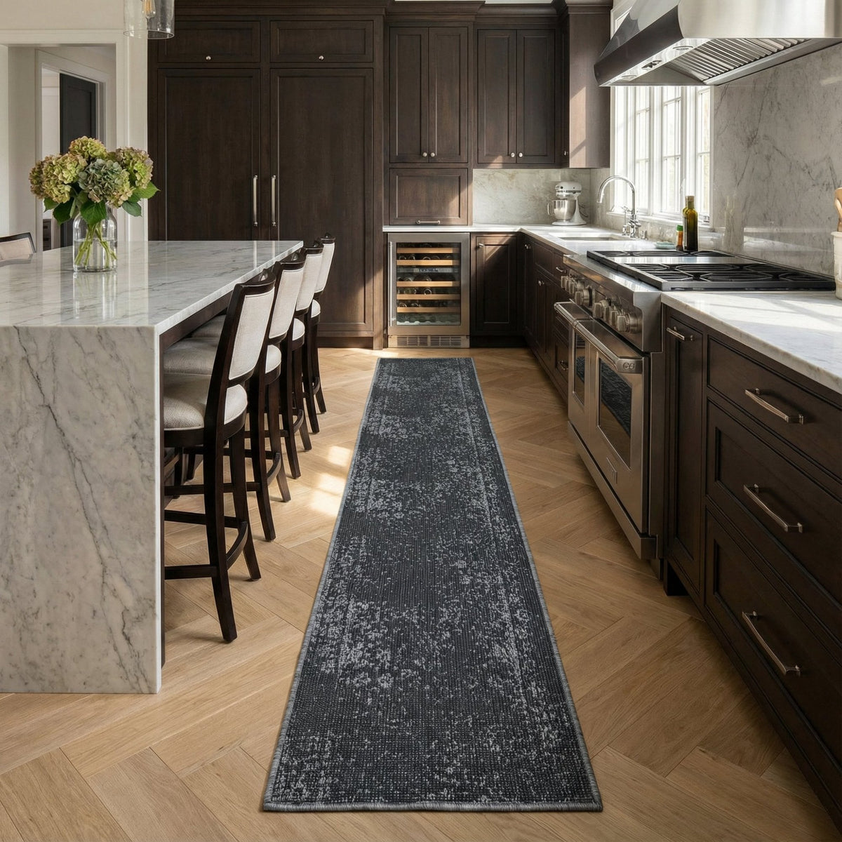 Tapestry Black Kitchen Runner