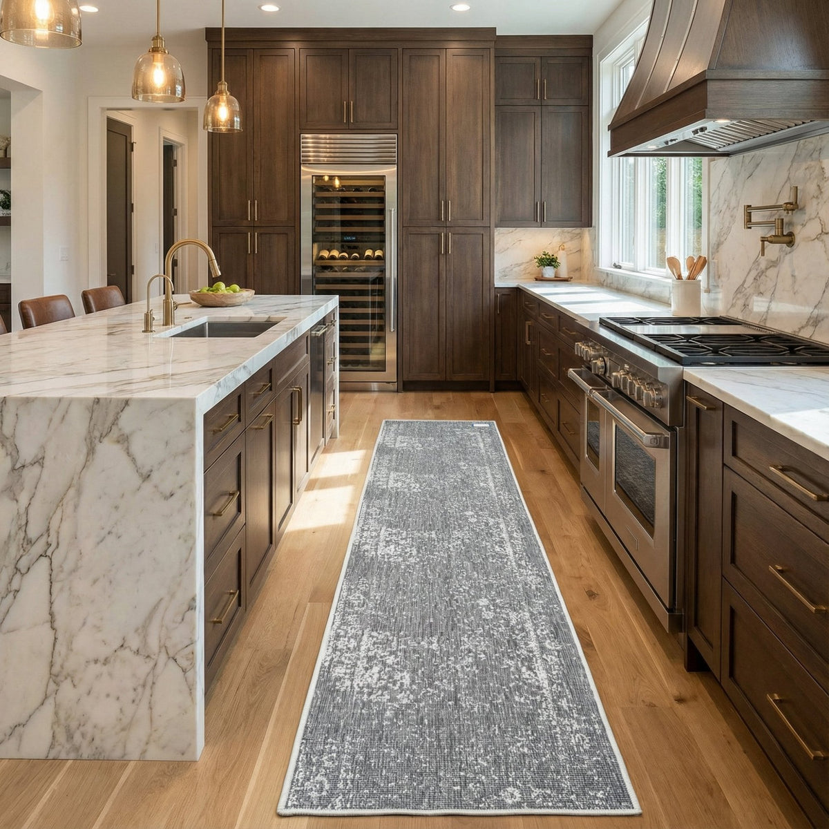 Tapestry Grey Kitchen Runner