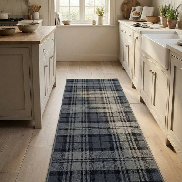 Tartan Black Kitchen Runner