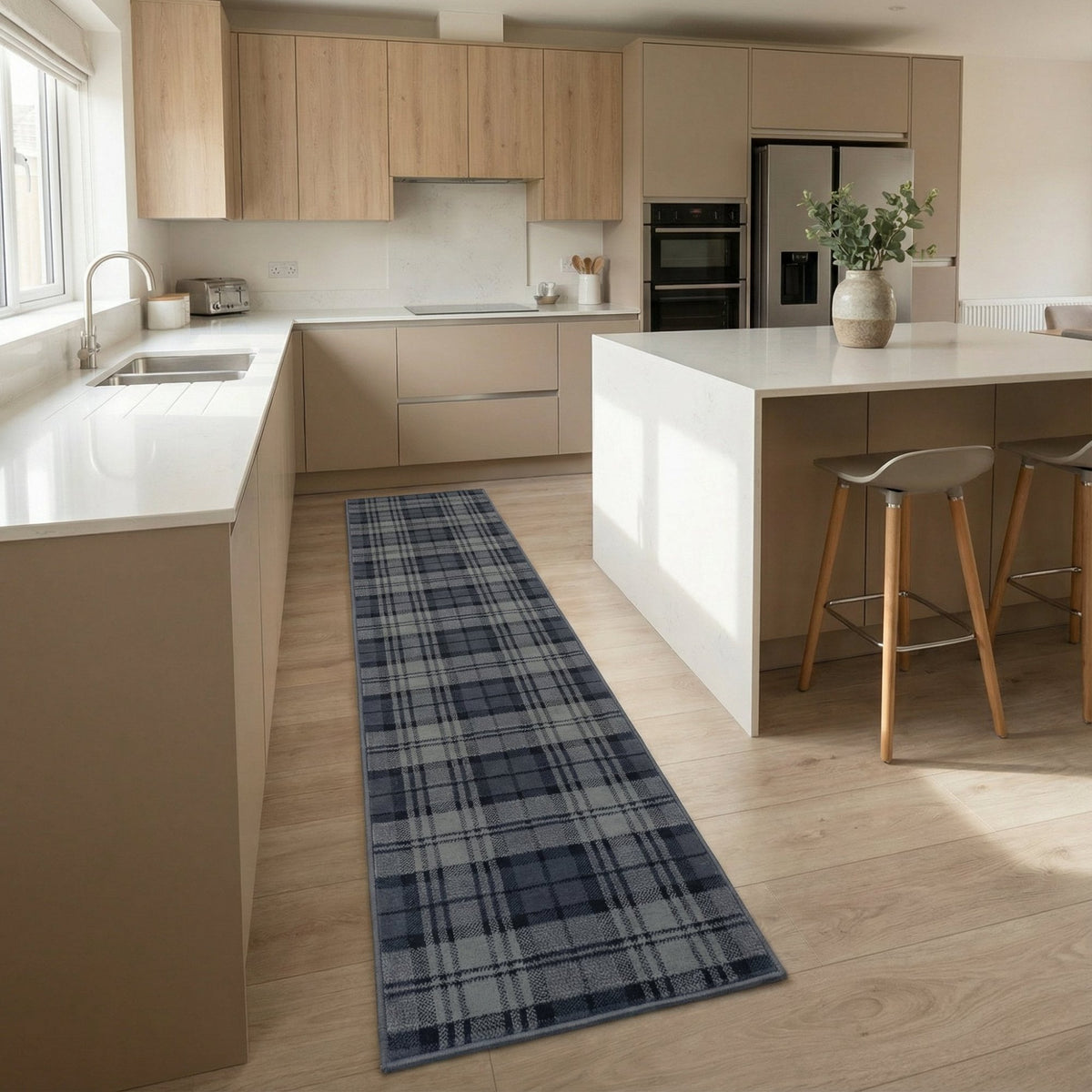 Tartan Black Kitchen Runner